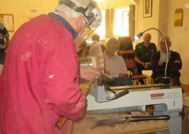 Turning the underside of the base